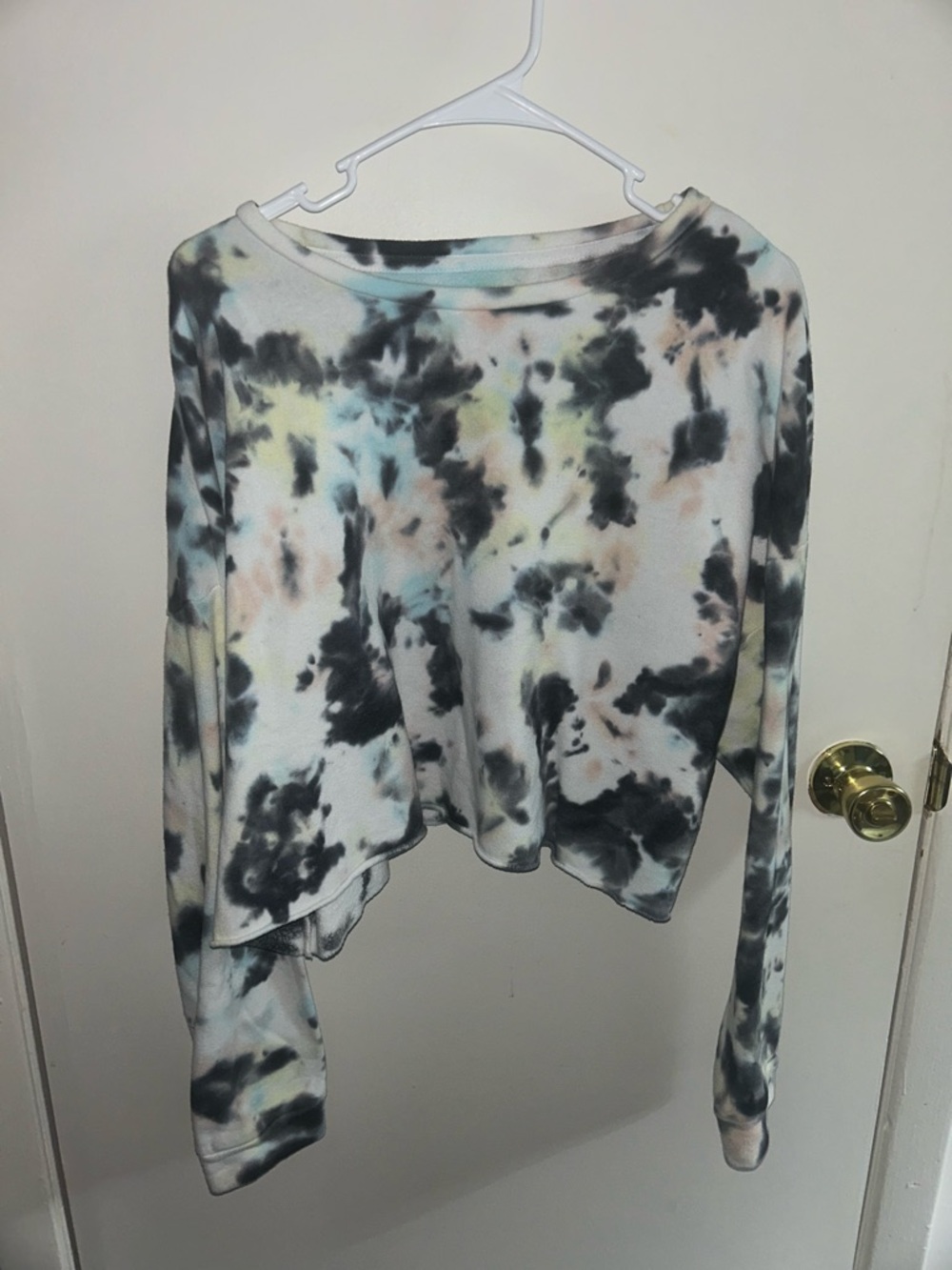 Closie - Tye Dye Long Sleeve Crop Top - XL